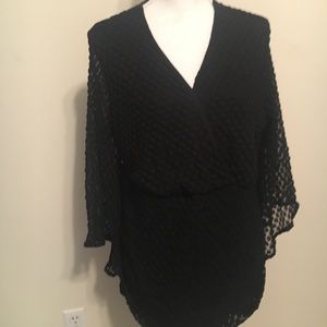 Style & Company woven black top size 1X